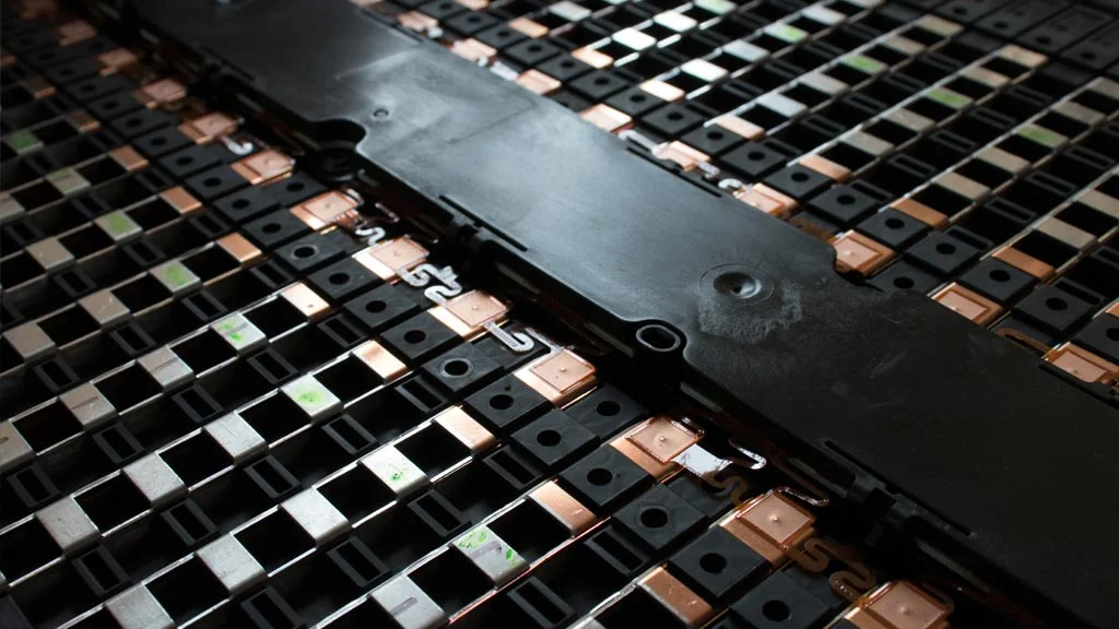 A close up of an EV Battery for our Battery FAQ