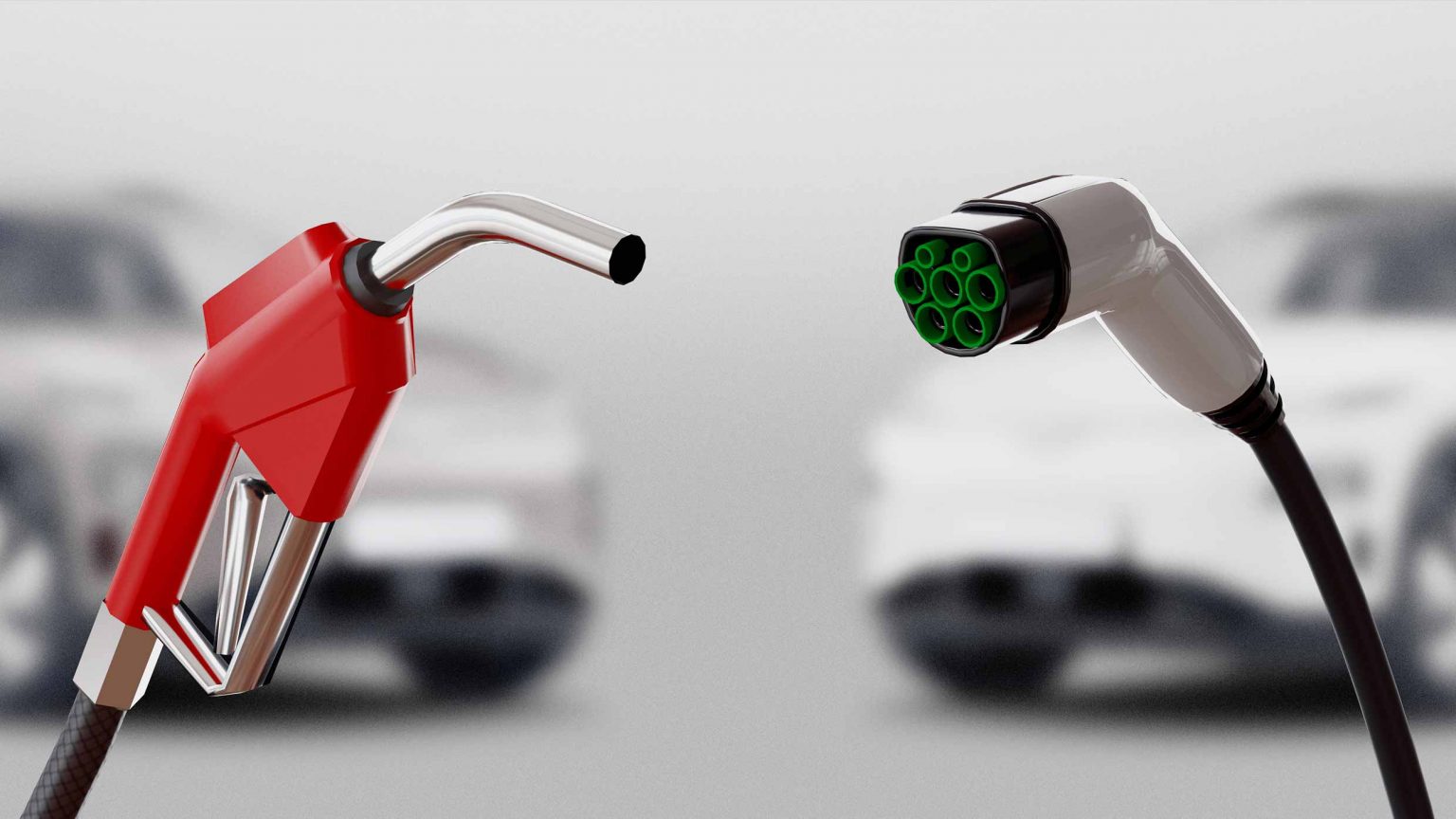 Petrol pump nozzel and plug to charge EV