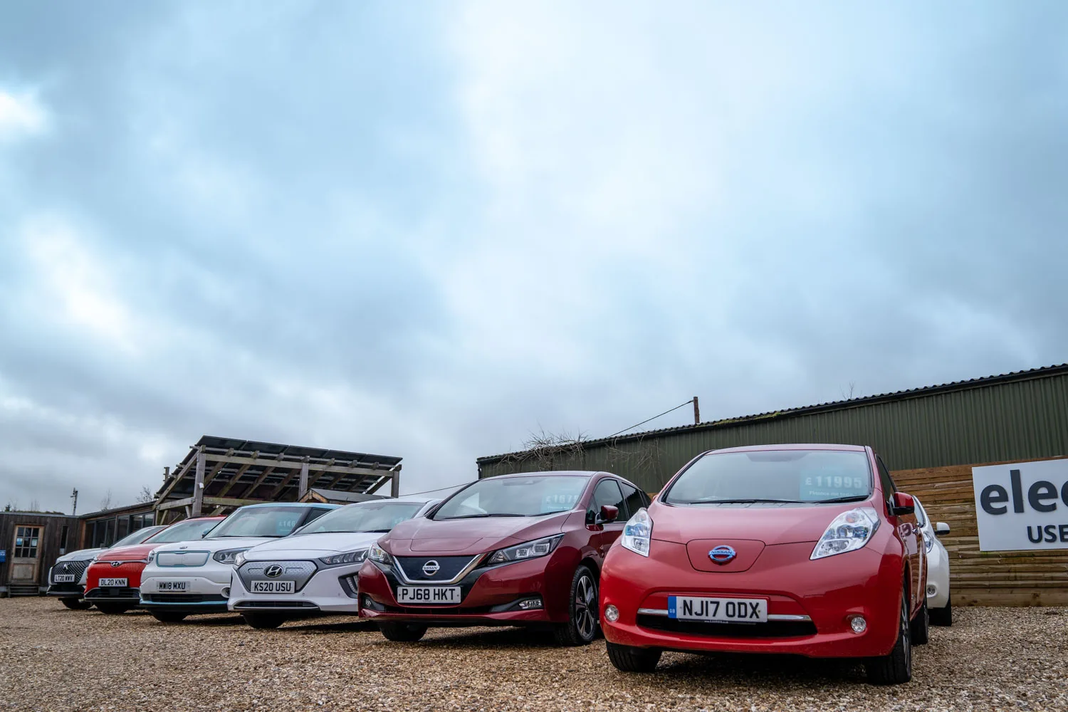 drive green forecourt row of EVs
