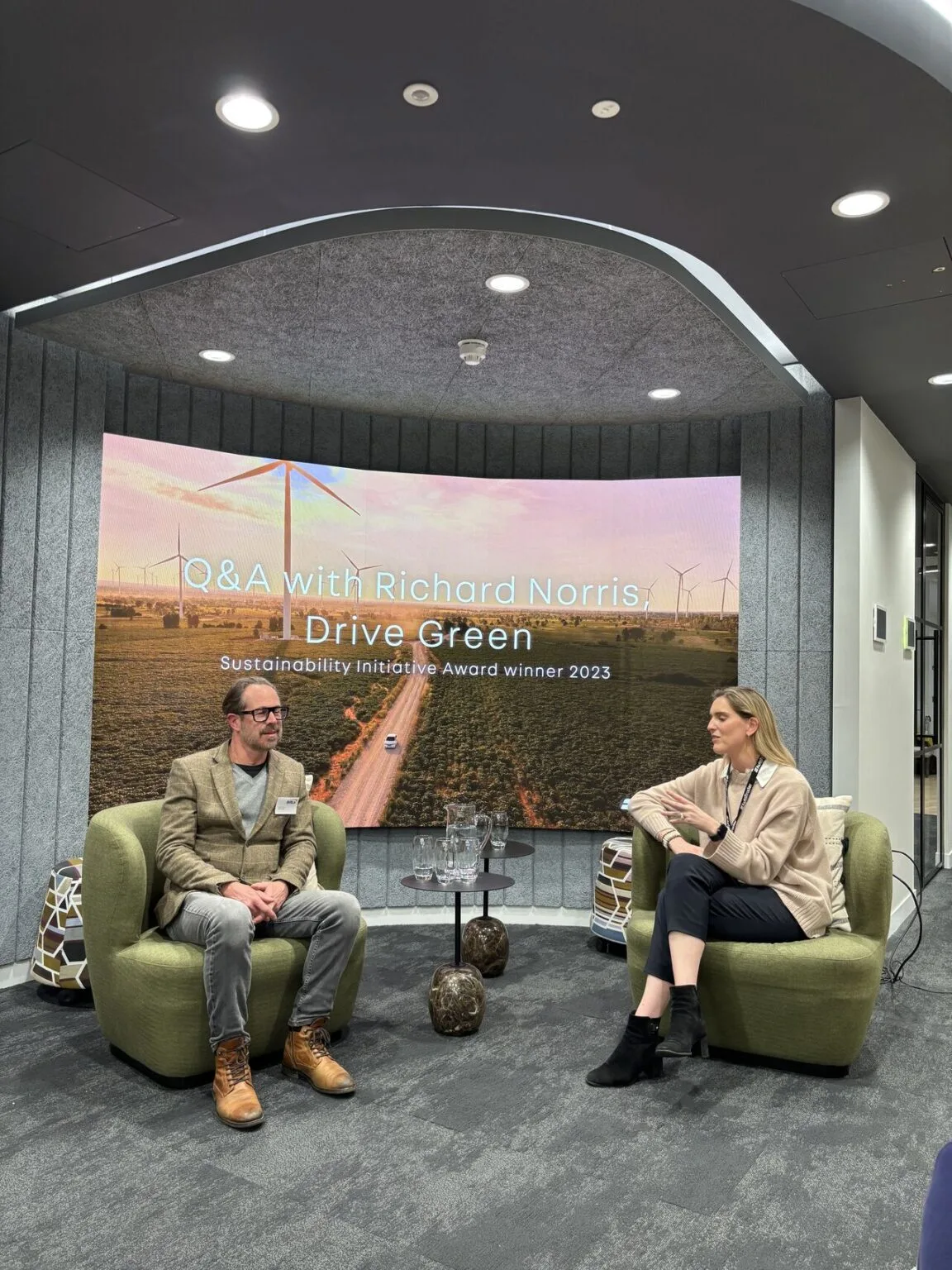 richard at interview about sustainability