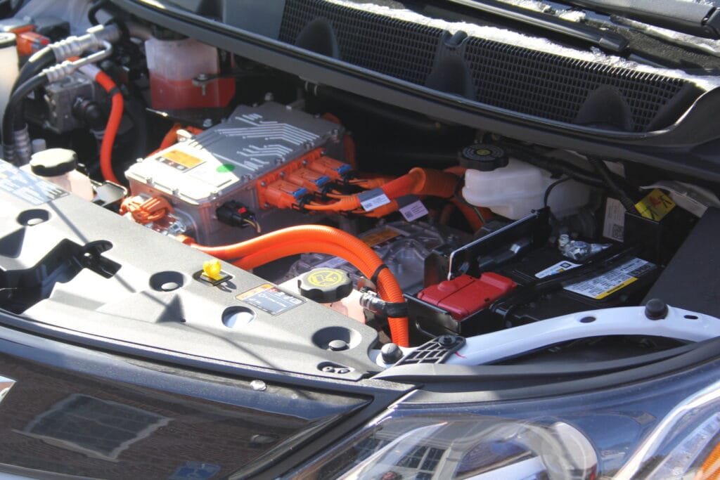 under the bonnet of an electric car
