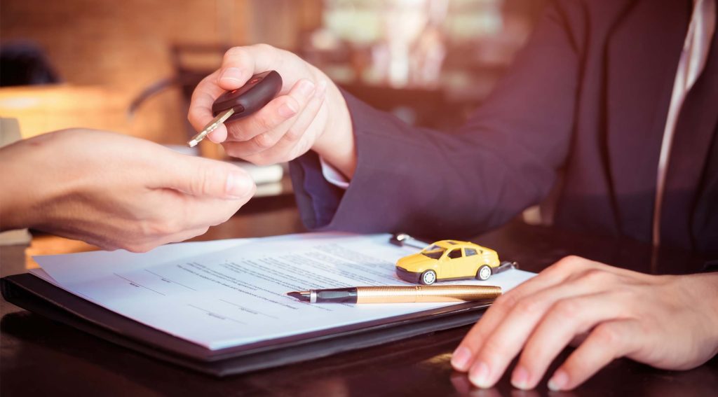 Siging documents with keys for an EV