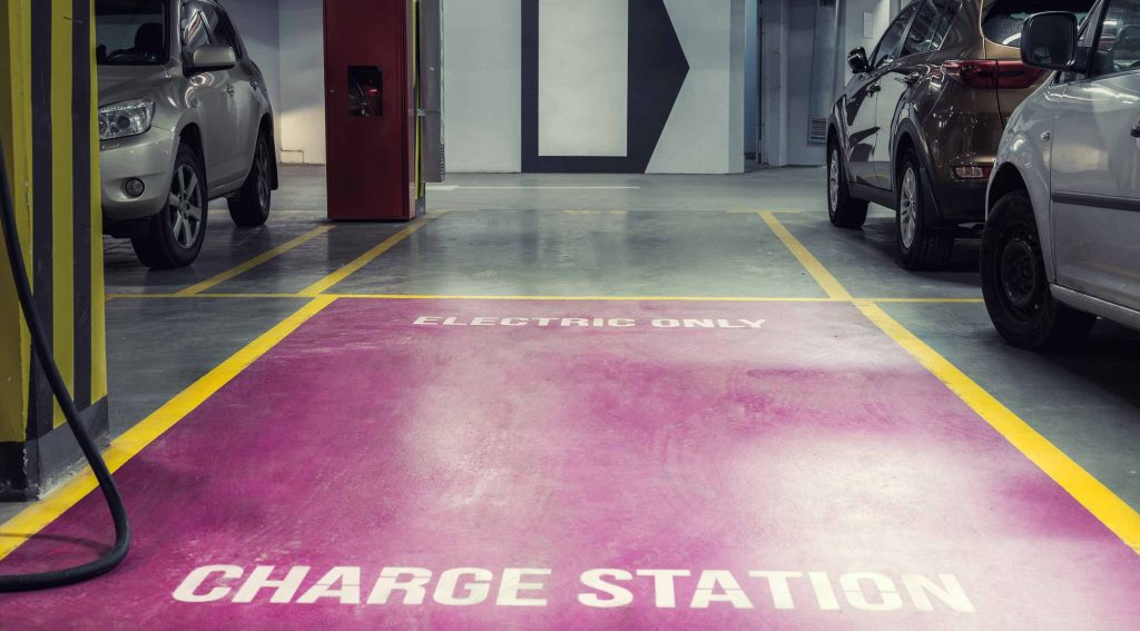Charge Station in Underground Car Park
