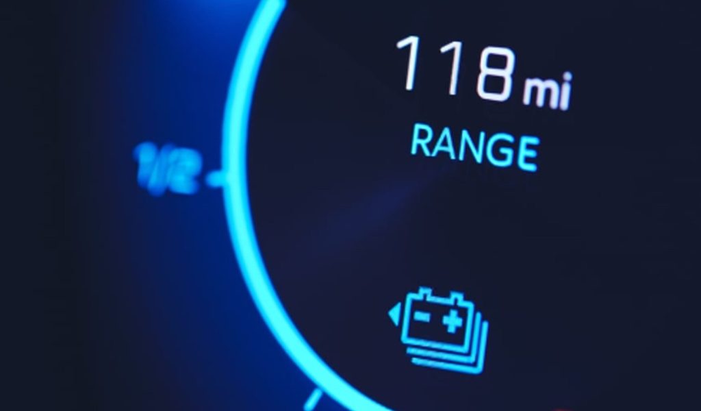 EV driving range dsplay