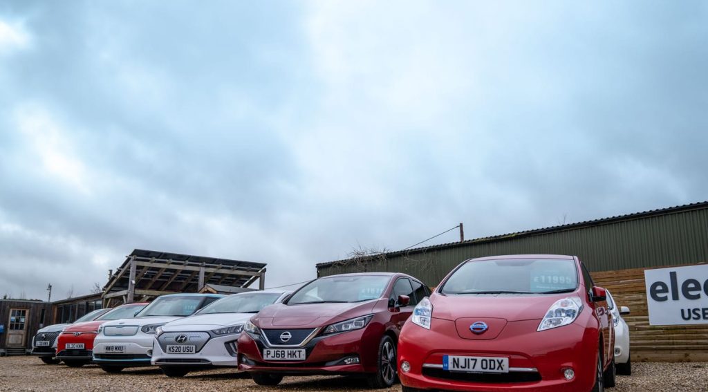 drive green forecourt row of EVs