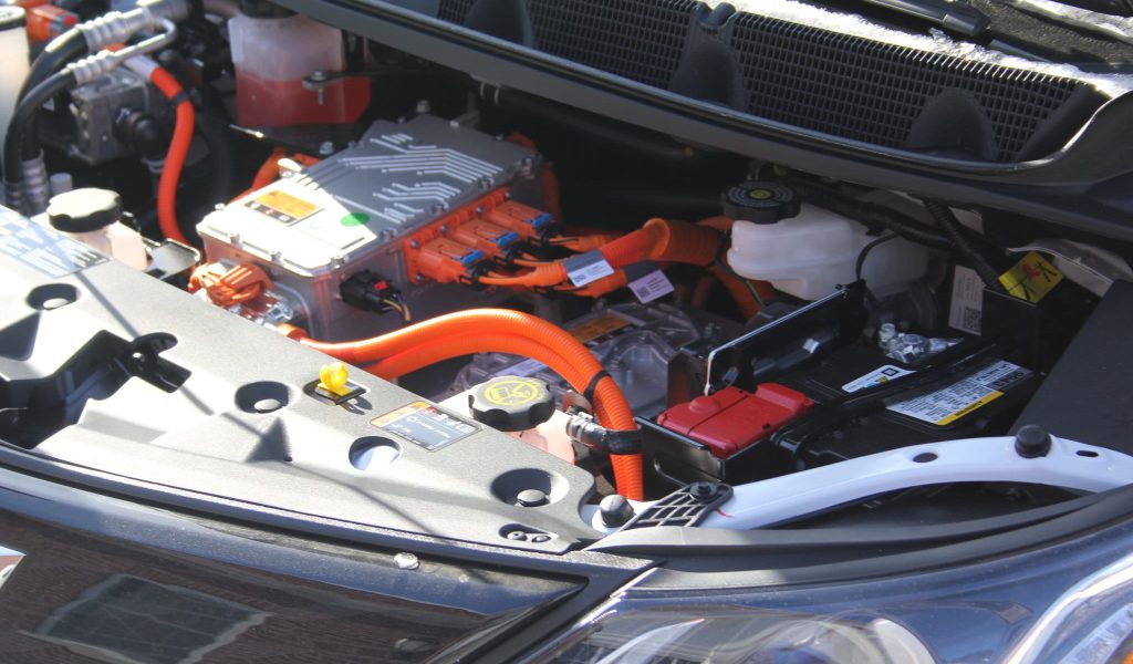 under the bonnet of an electric car